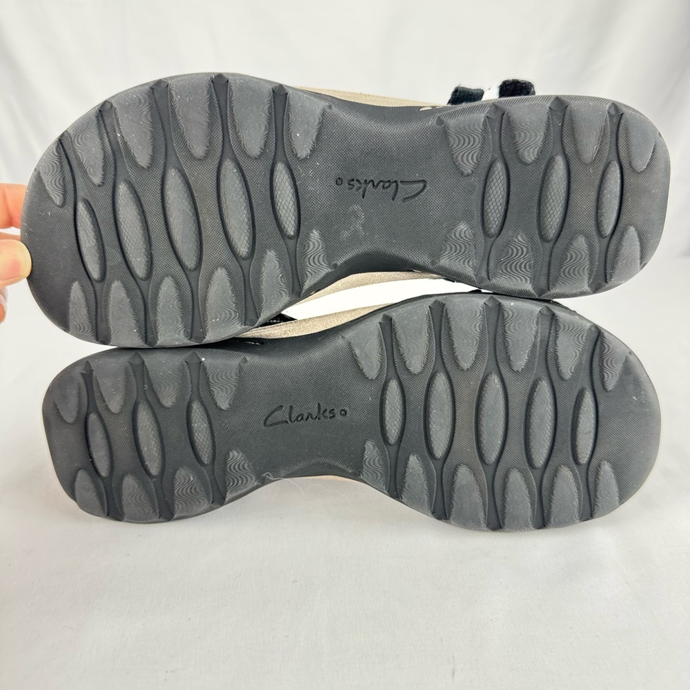 Clarks Amanda Sprint Adjustable Sandals in Black Suede - Picture 7 of 9